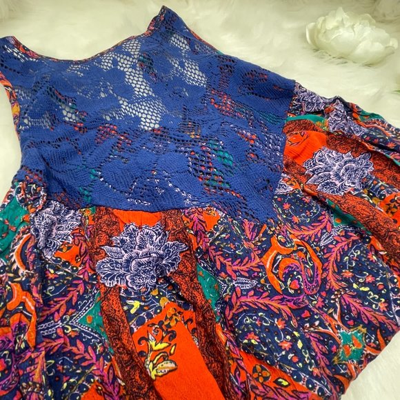 Free People Count Me In Trapeze Tunic Top / Mini Dress Flowy Small - Picture 4 of 6